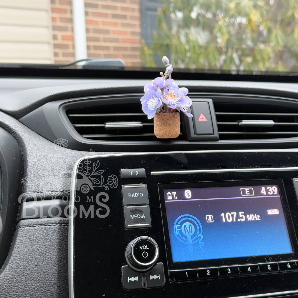 Purple Cherry Blossom Vent Clip Car Air Freshener (Reusable): Floral & Luxe Random Bestseller