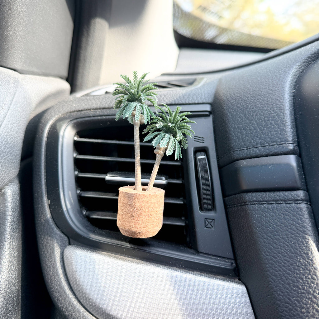 Palm Tree Vent Clip Car Air Freshener Diffuser Reusable: Coastal Cottage