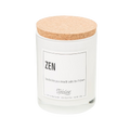 Zen Soy Candle: White / Soy Wax 96%, Fragrance 4%