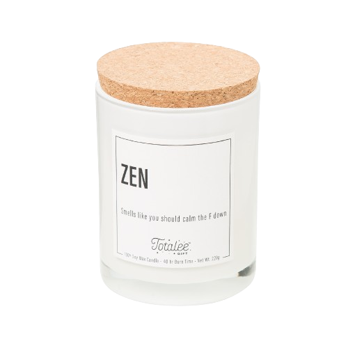 Zen Soy Candle: White / Soy Wax 96%, Fragrance 4%