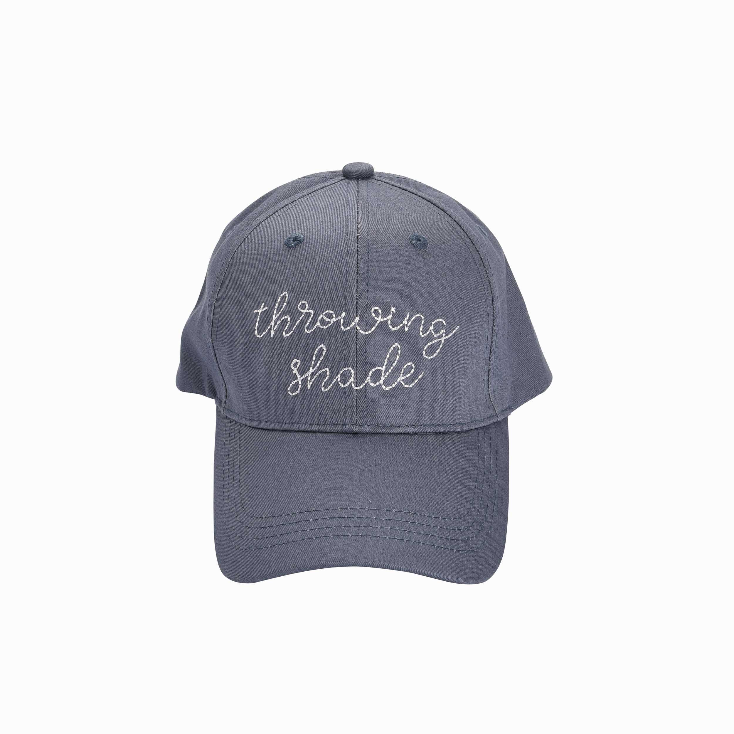 Throwing Shade Grey Polyester Baseball Hat