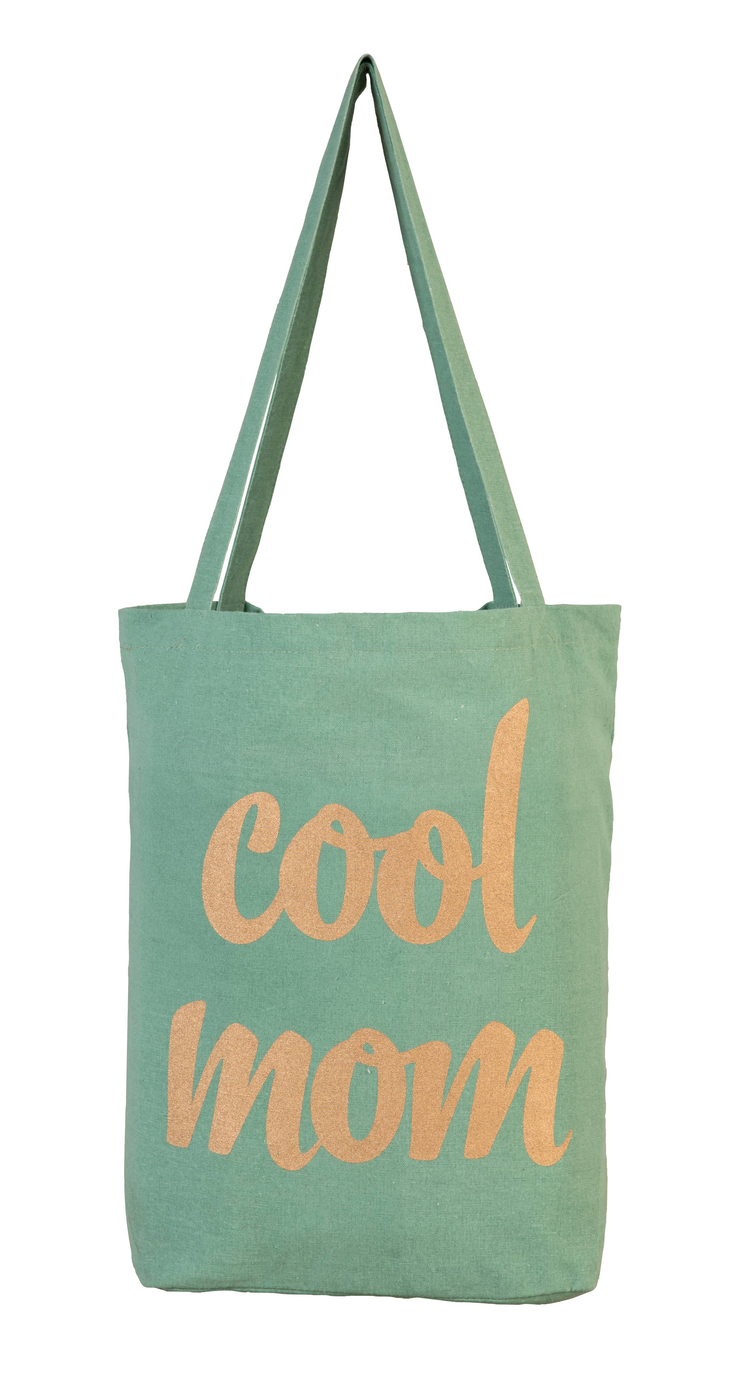 Cool Mom Green Polyester Tote Bag