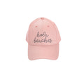 Pink Polyester Hola Beaches Baseball Hat