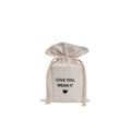 Love You Canvas Gift Bag Beige large