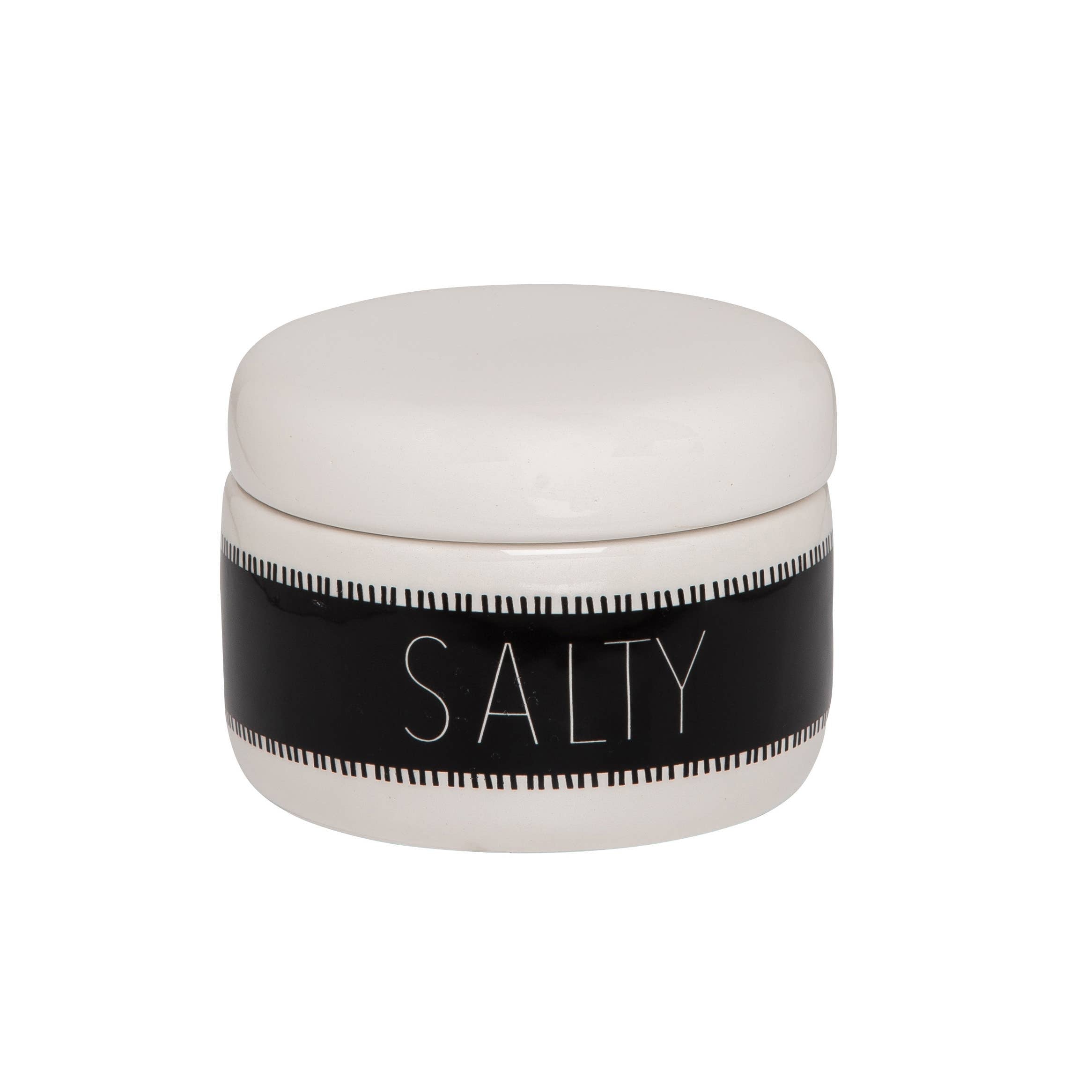 White Ceramic Salt Cellar