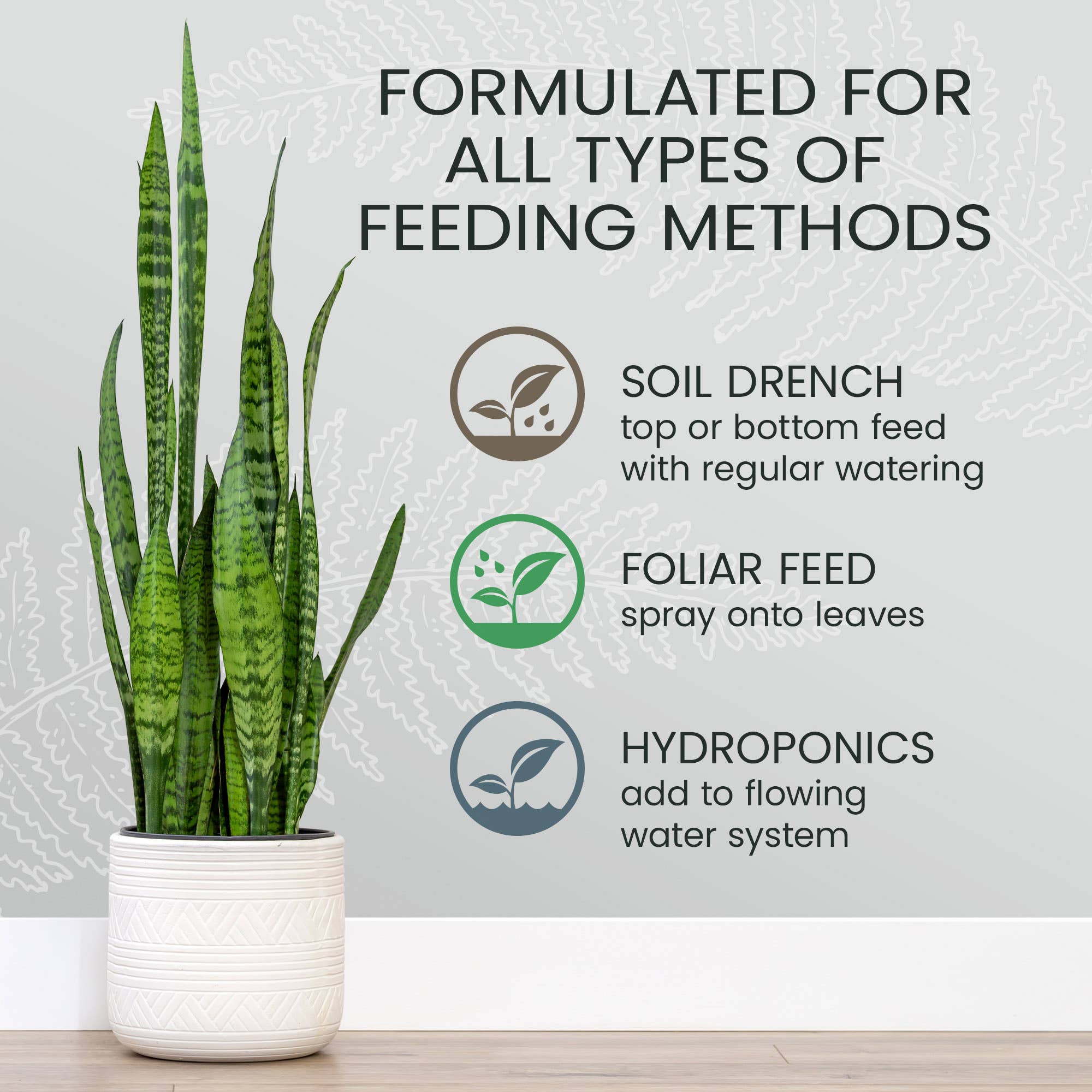 Purived Houseplant Food – 16fl oz of Concentrated Fertilizer