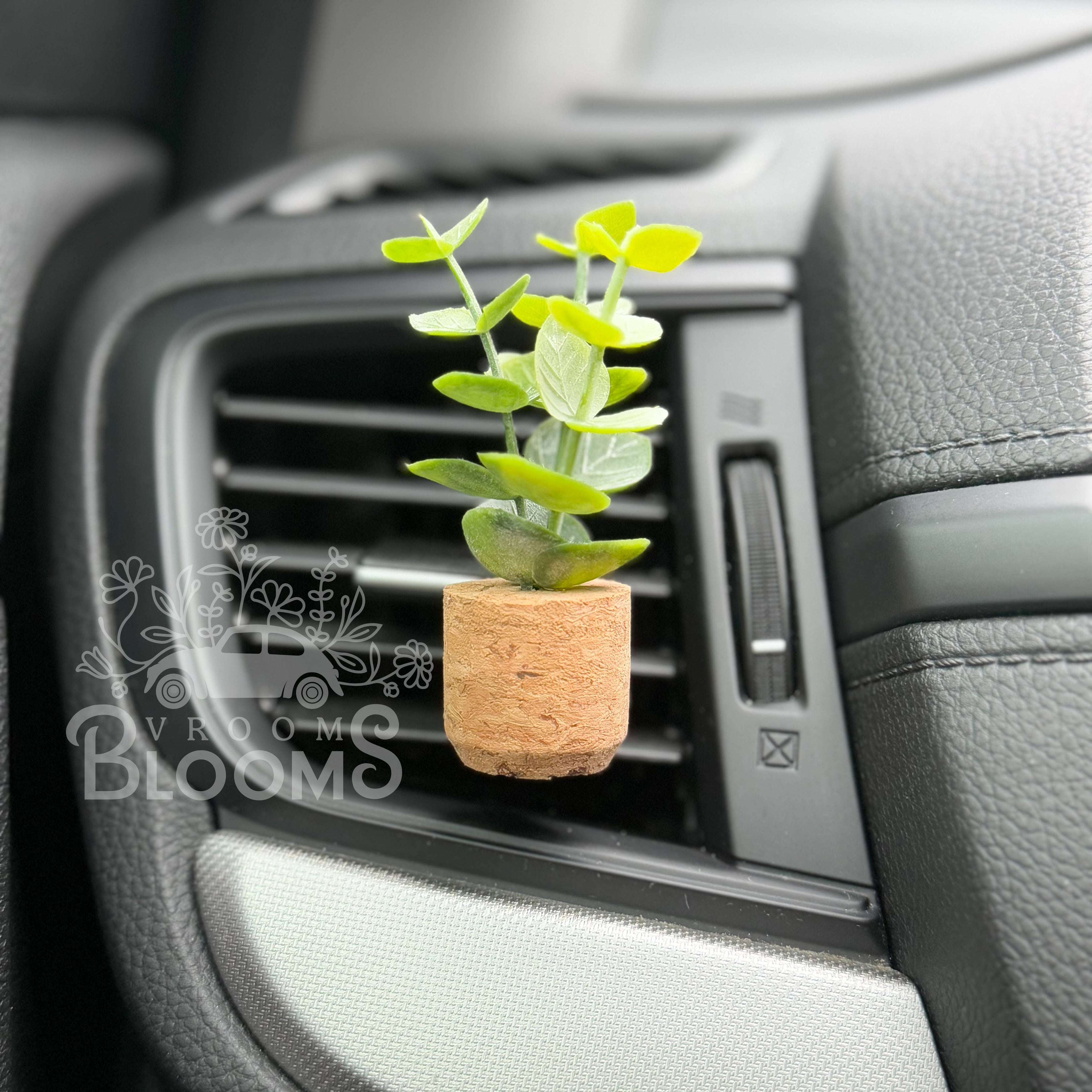 Eucalyptus Plant Vent Clip Car Air Freshener (Reusable): White Tea