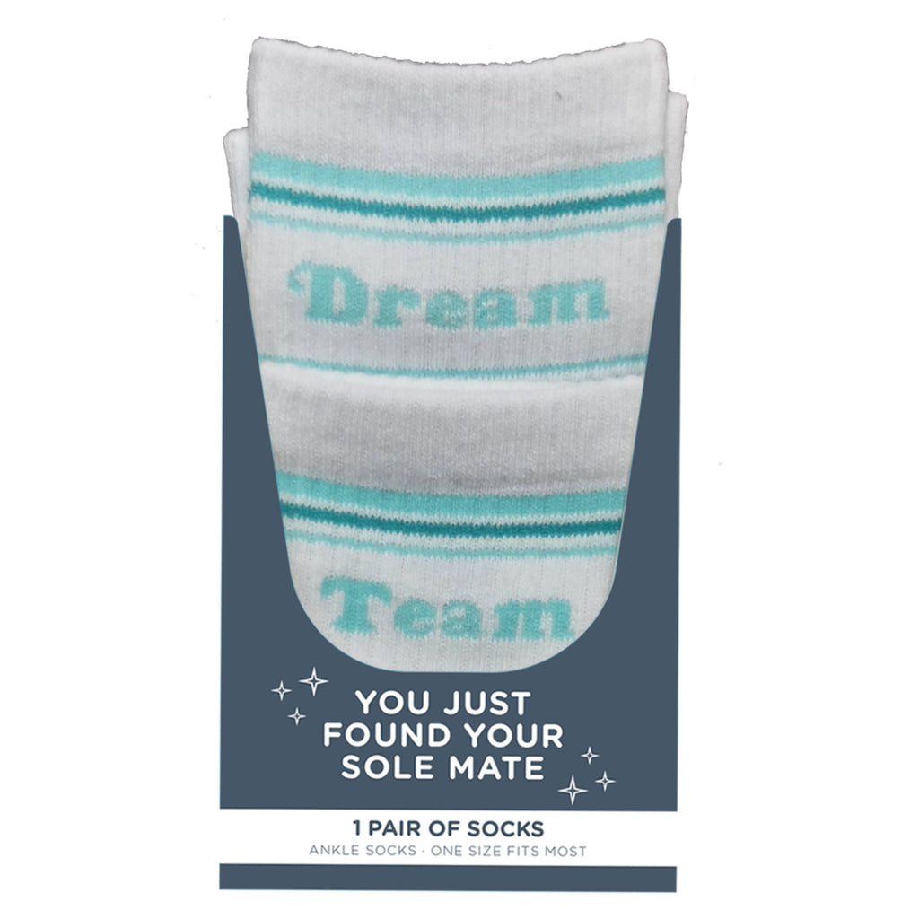 SALE Cotton 7.1" White Dream Team Dream and Team Socks