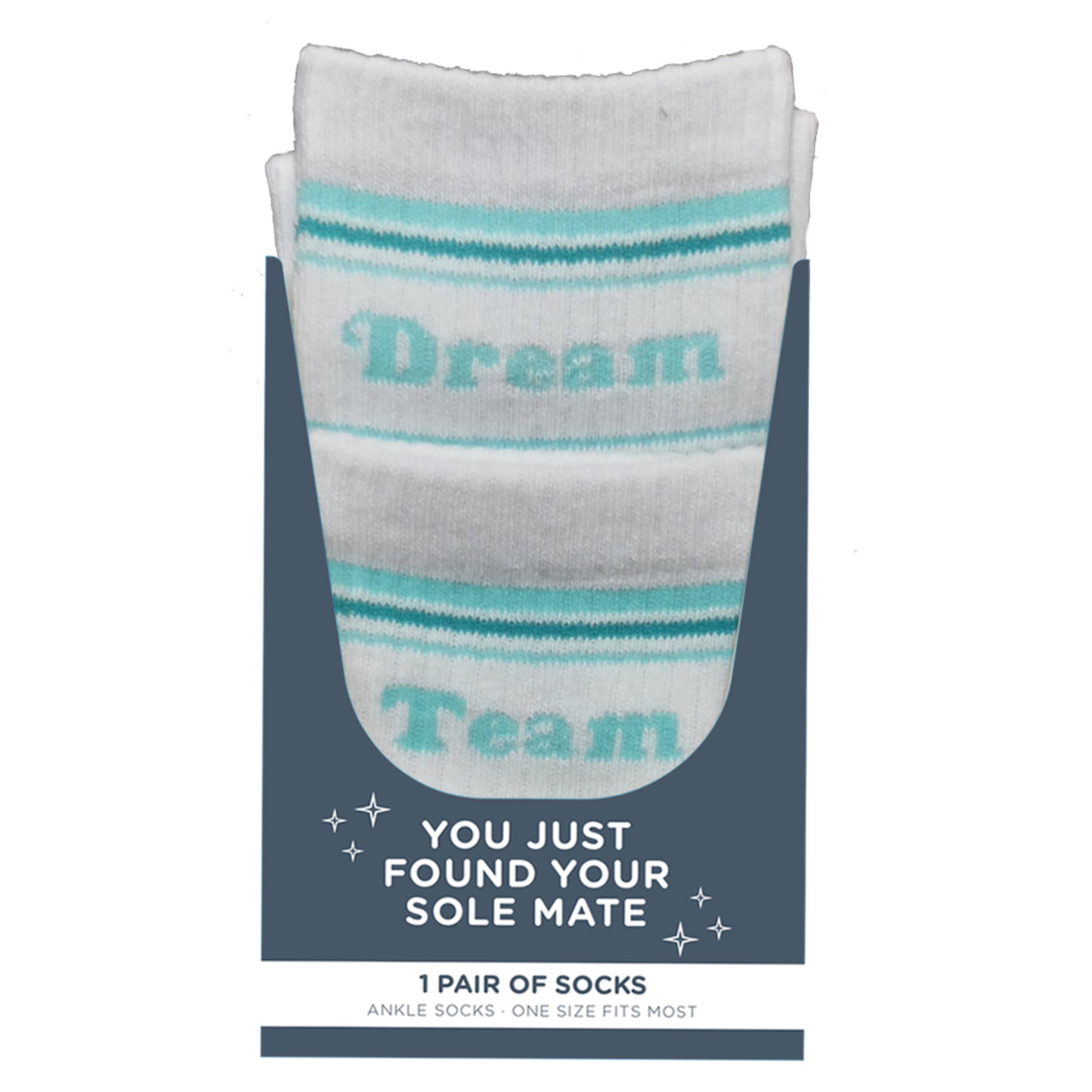SALE Cotton 7.1" White Dream Team Dream and Team Socks