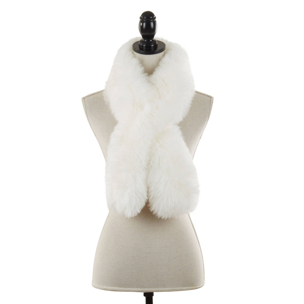 Luxurious Warmth Lamb Fur Scarf: Chocolate / 4"x43"