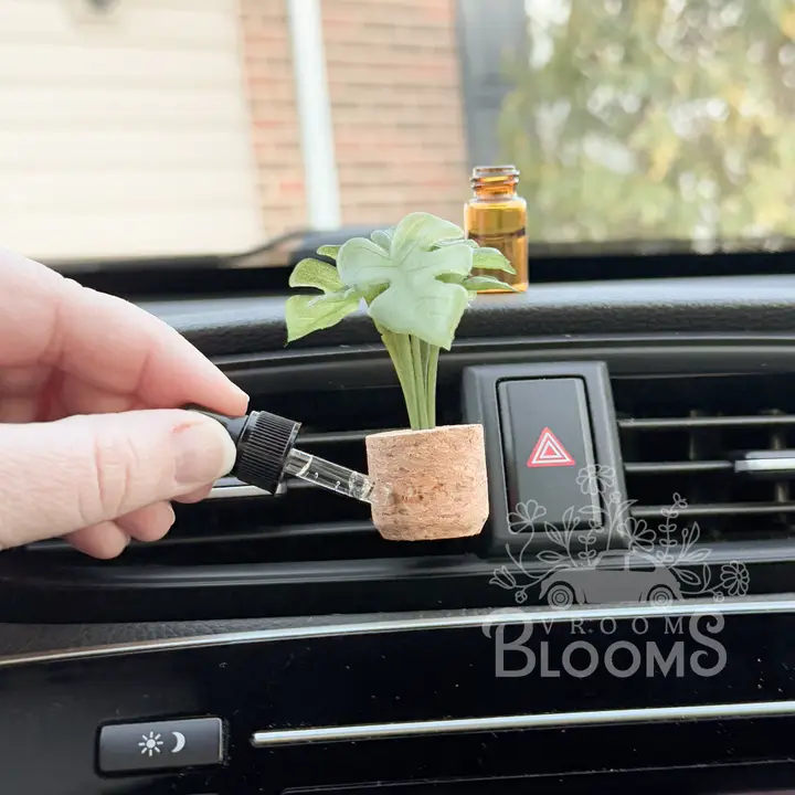 Monstera Vent Clip Car Air Freshener Diffuser (Reusable): Book Boyfriend