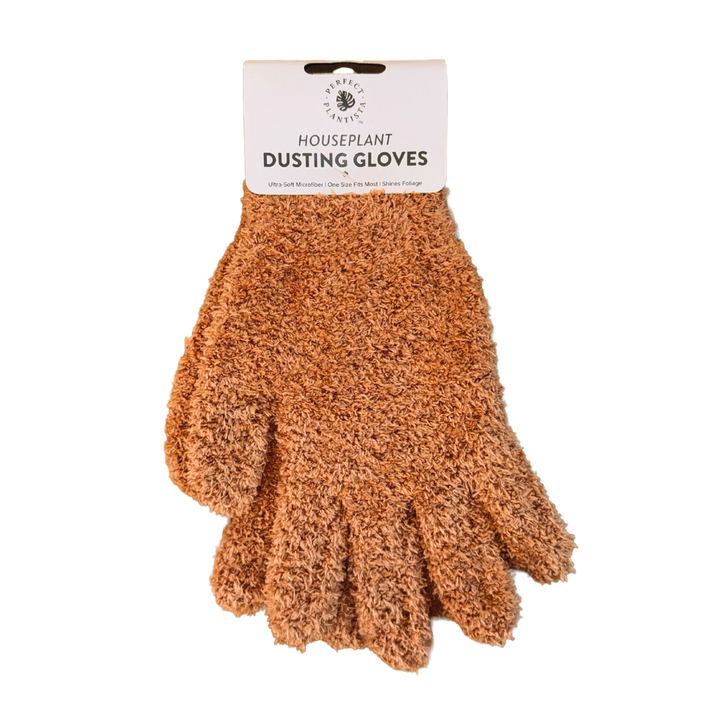 Microfiber Plant Dusting Gloves | Terracotta: Terracotta