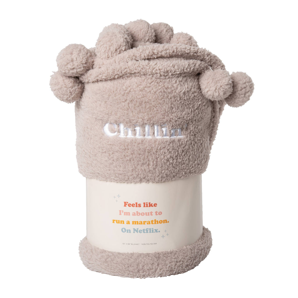 SALE Polyester 60" Gray Chillin Blanket