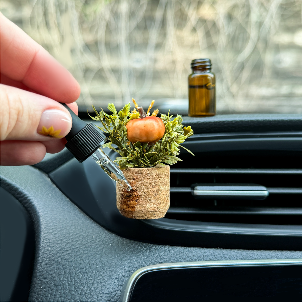 Pumpkin Patch Plant Vent Clip Car Air Freshener Reusable: Fall Fragrance - Random Bestseller