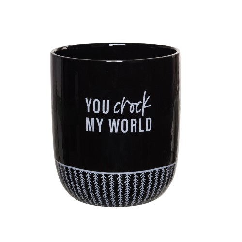 SALE You Crock My World Utensil Crock: Black / 100% Dolomite