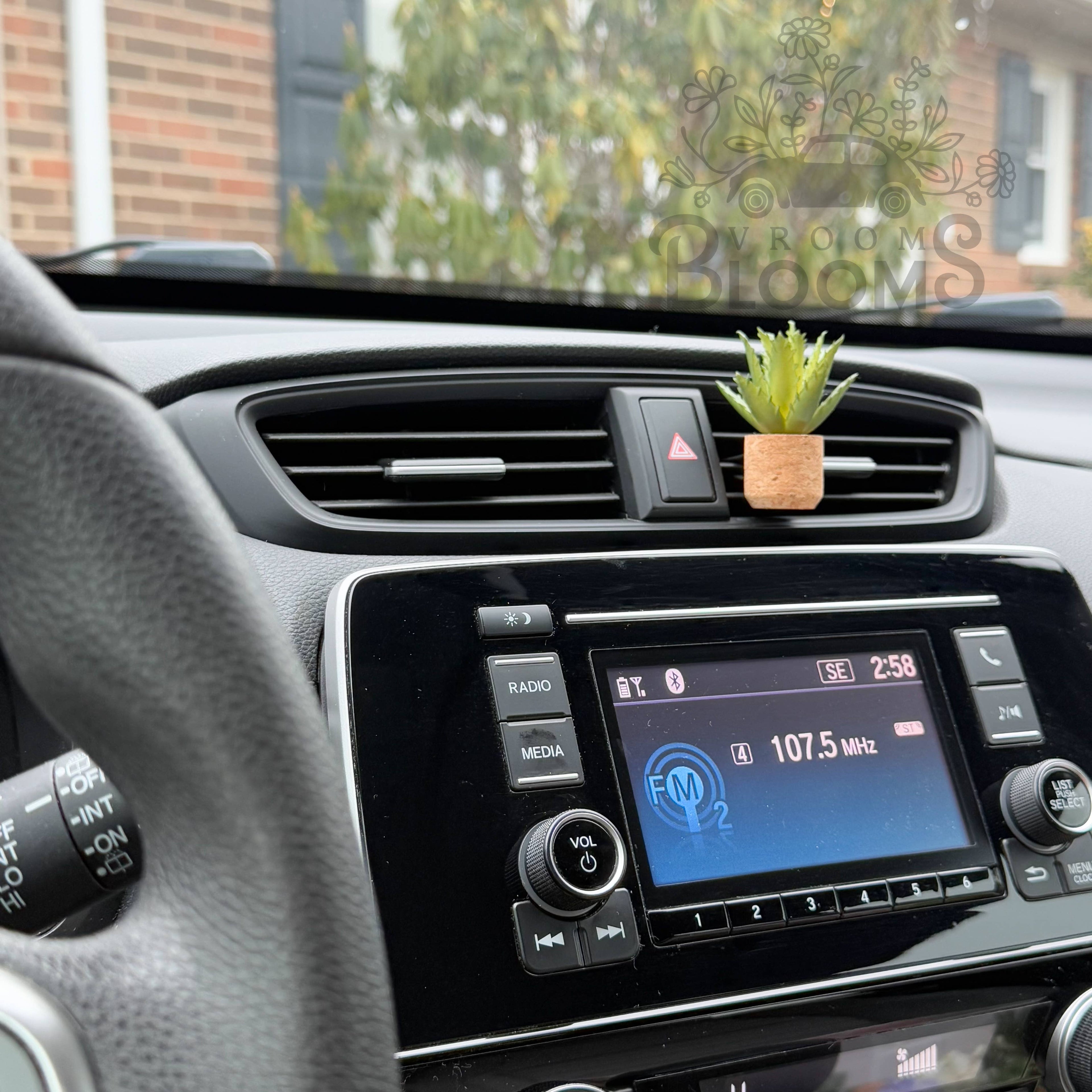 Light Pink Poppies Plant Vent Clip Car Air Freshener (Reusable)