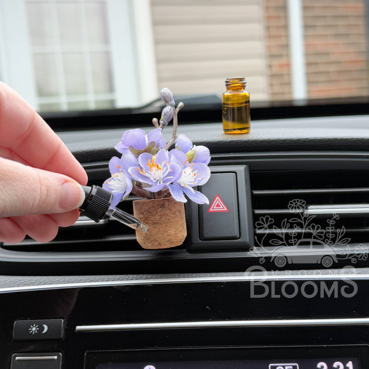 Purple Cherry Blossom Vent Clip Car Air Freshener (Reusable): Floral & Luxe Random Bestseller