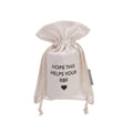 Beige Polyester Canvas Gift Bag Holds Jar Candle