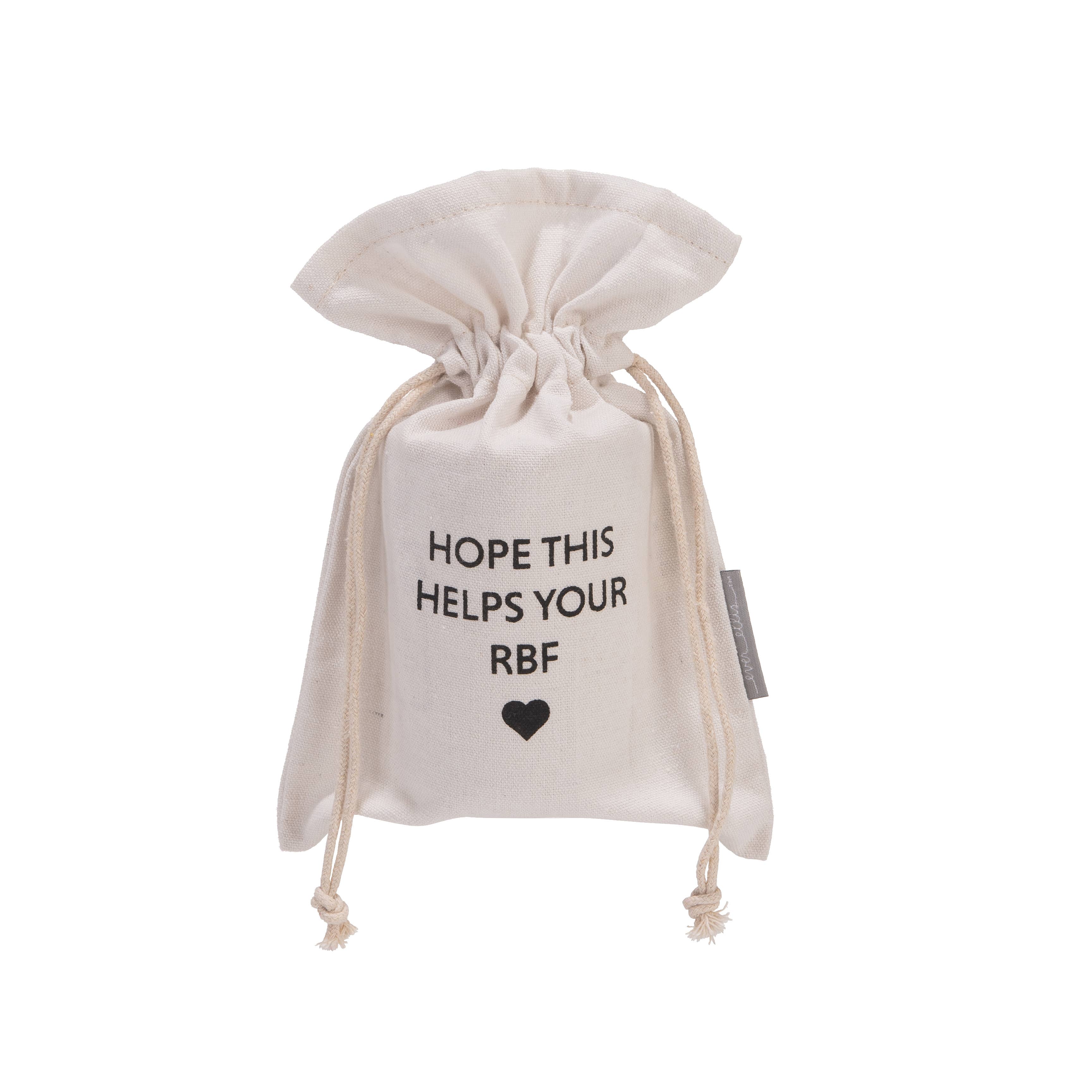 Beige Polyester Canvas Gift Bag Holds Jar Candle