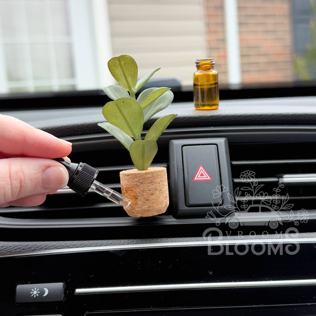 Fiddle Plant Vent Clip Car Air Freshener Diffuser (Reusable): Orange Blossom