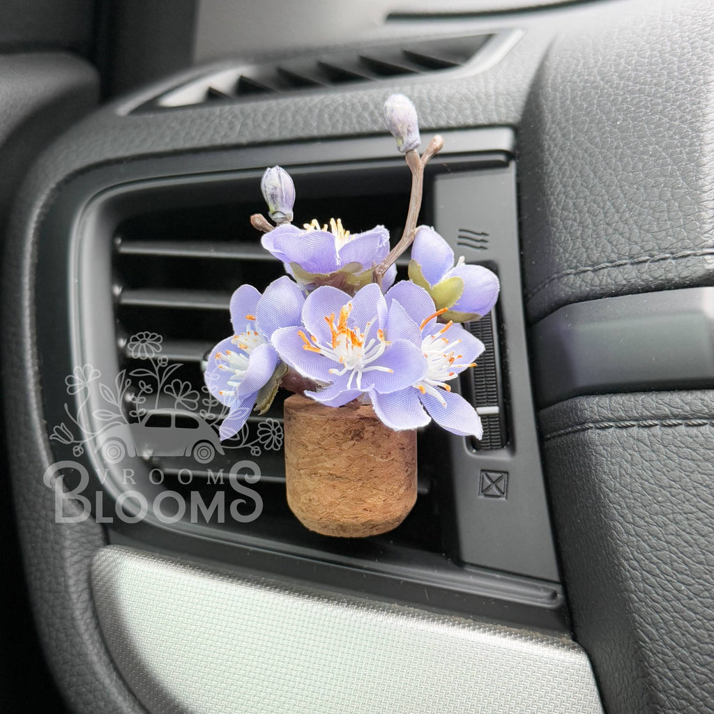 Purple Cherry Blossom Vent Clip Car Air Freshener (Reusable): Floral & Luxe Random Bestseller