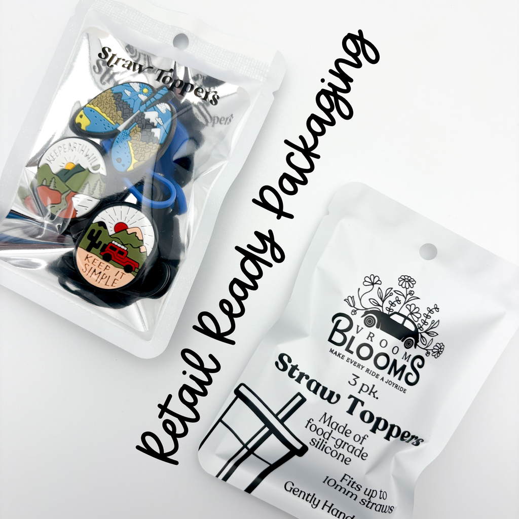 Straw Topper 3 pack - Keep Earth Wild, Jeep, Outdoor Lungs