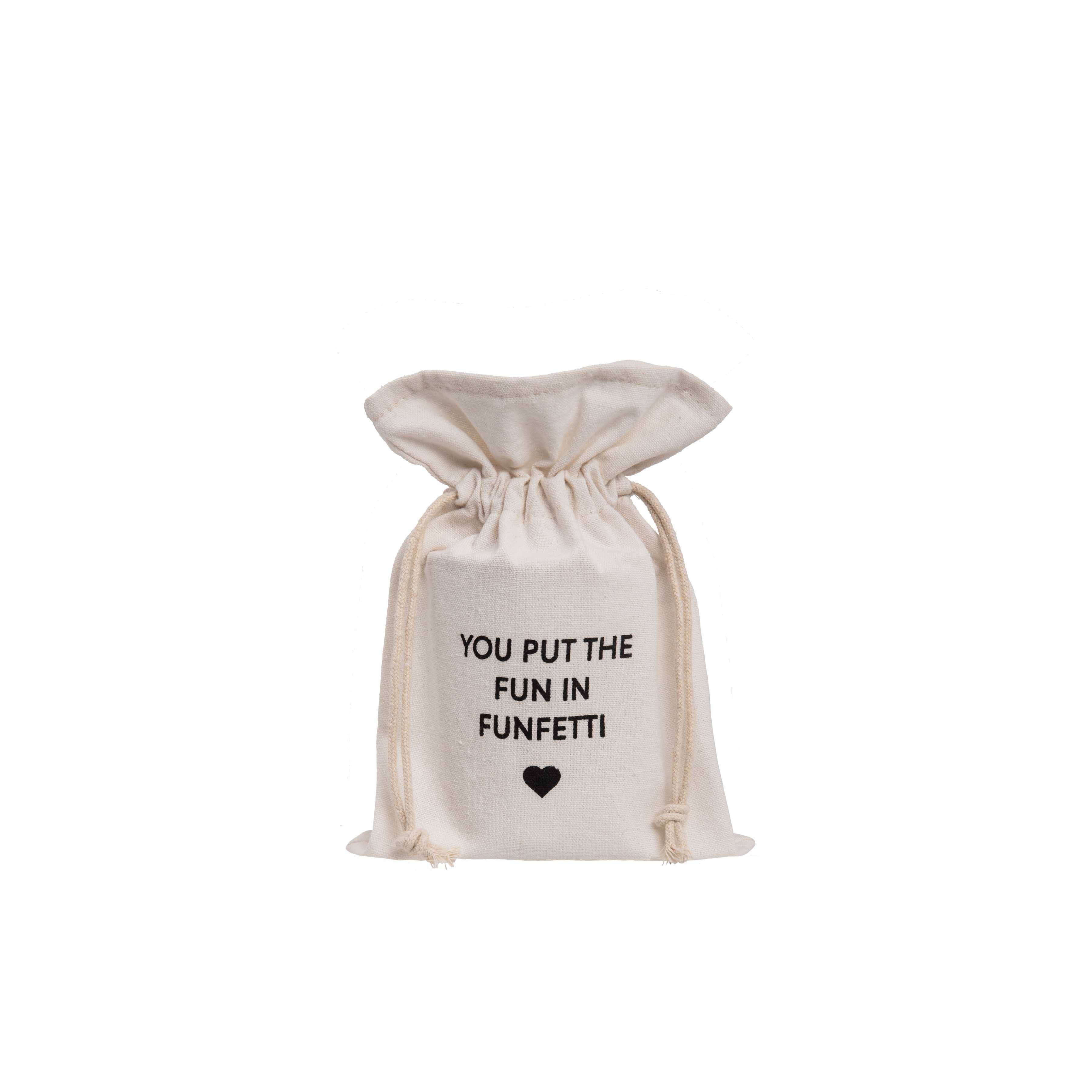 Funfetti Canvas Gift Bag Beige LARGE