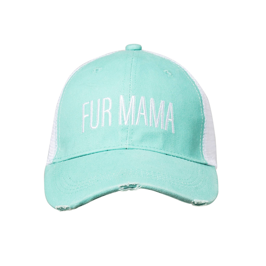 SALE Cotton 10" Blue Fur Mama Baseball Hat