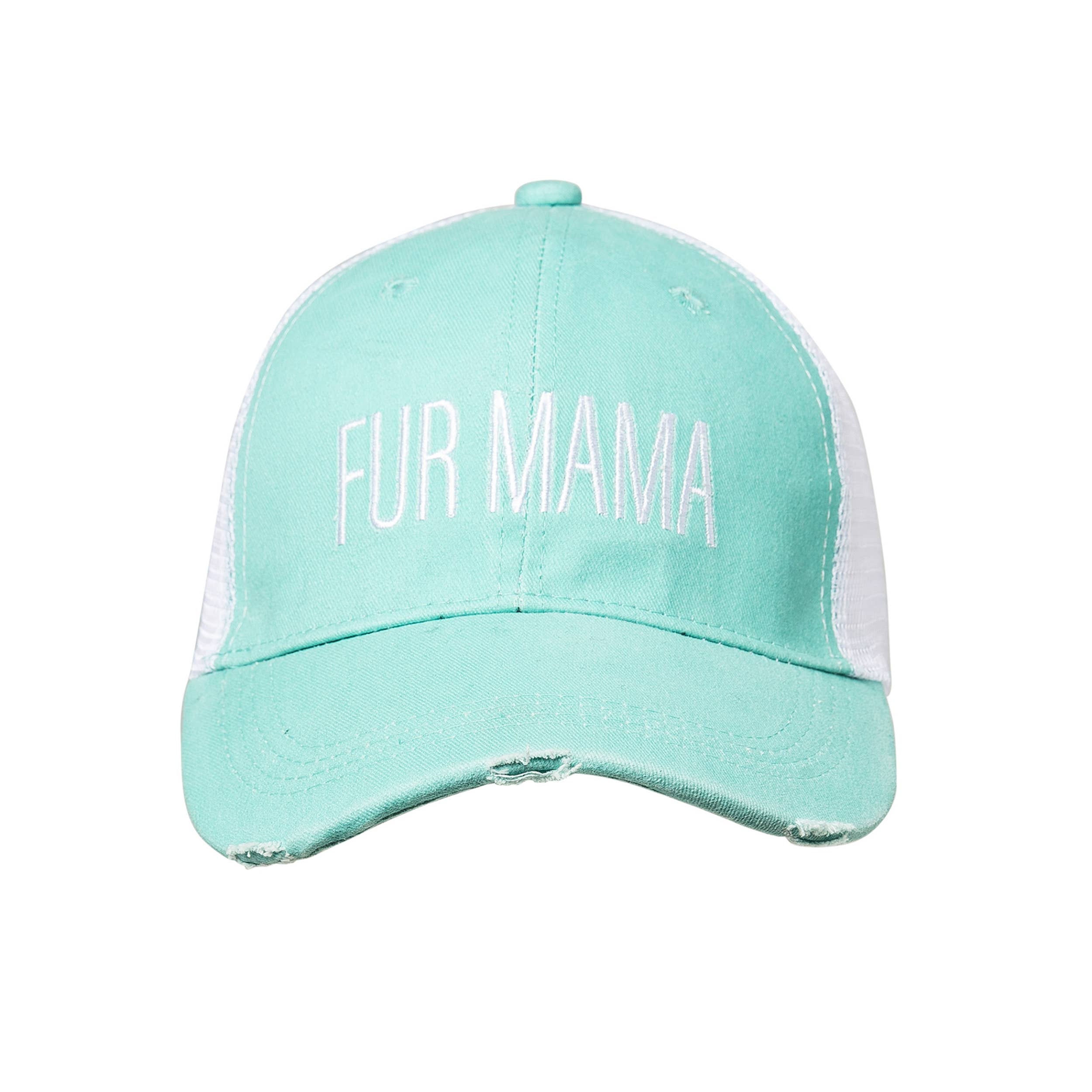SALE Cotton 10" Blue Fur Mama Baseball Hat