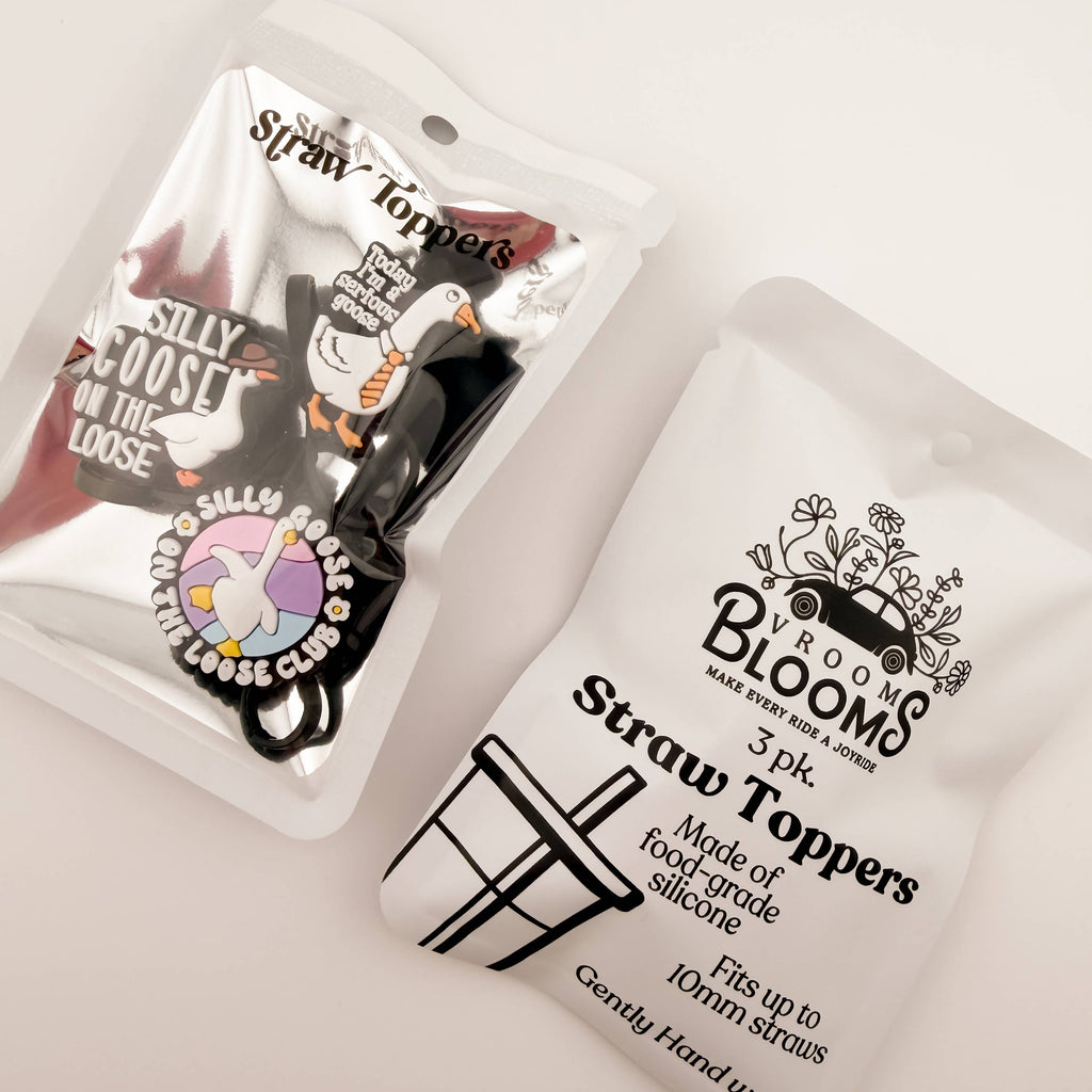 Straw Topper 3 pack - Silly & Serious Goose Theme