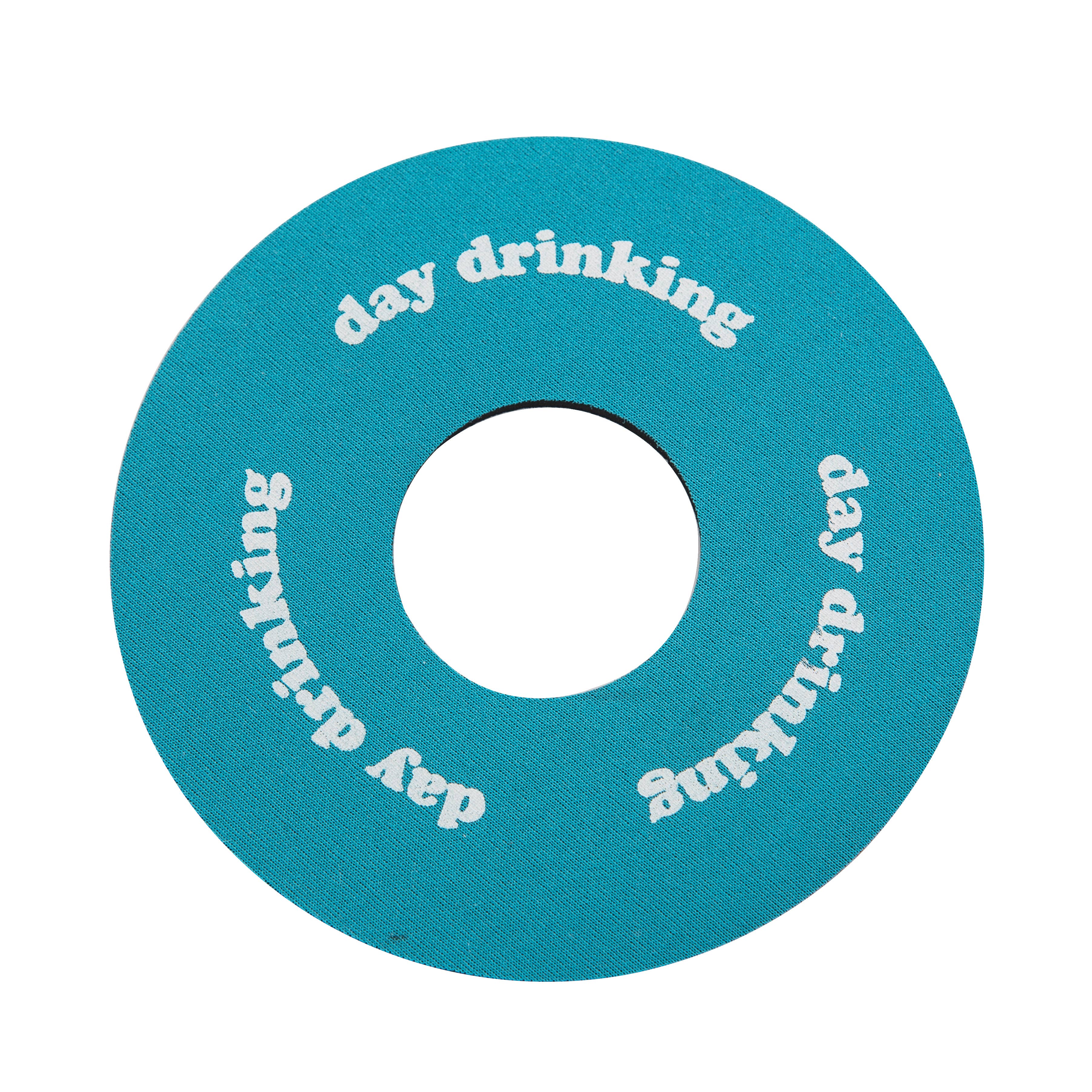 Not Tipsy Day Drinking Rubber Drink Holder Blue
