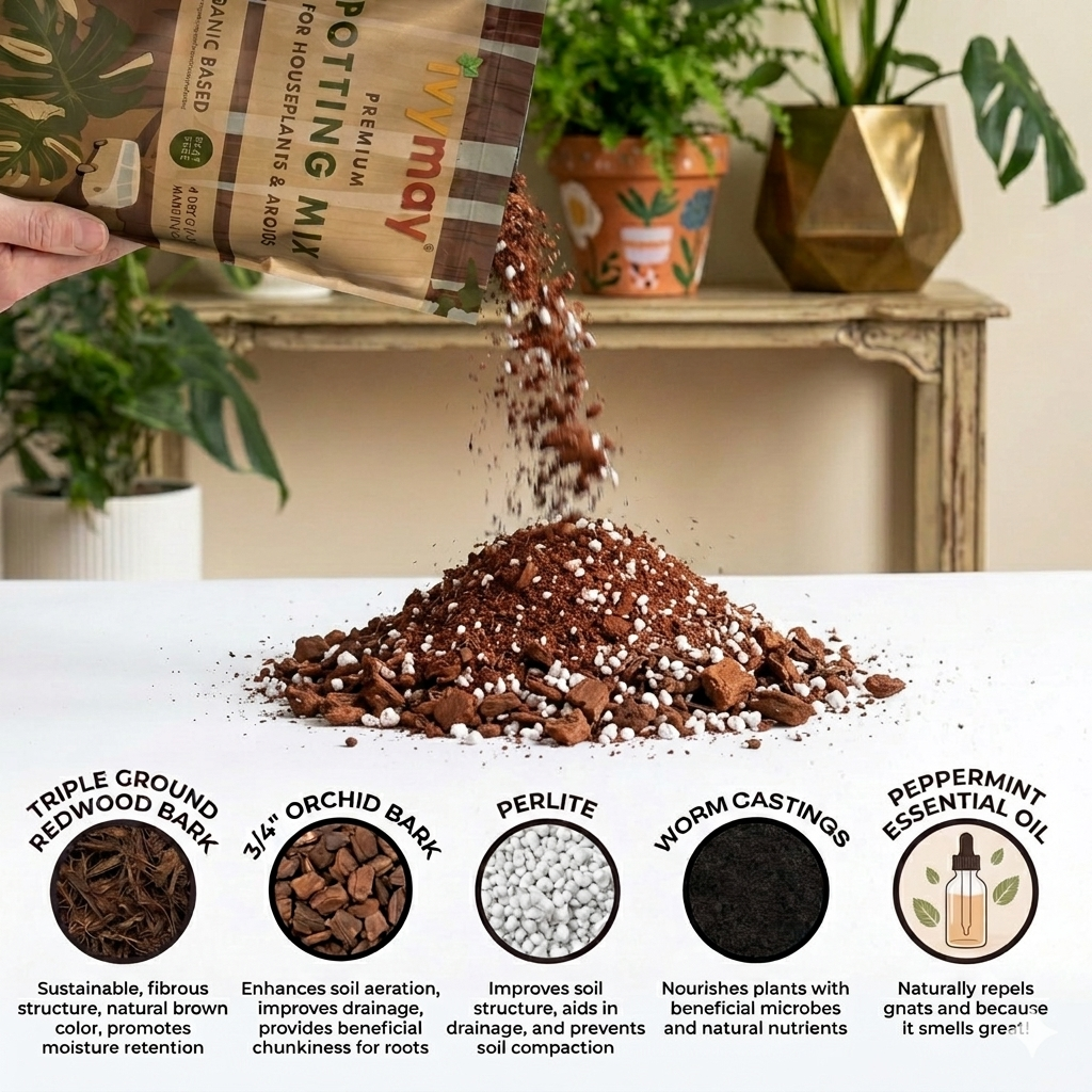 Bulk Soil- Premium Houseplant & Aroid Potting Mix : 25 Gallons
