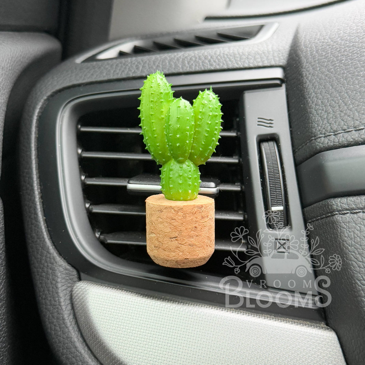 Mini Cactus Plant Vent Clip Car Air Freshener (Reusable): Eucalyptus & Peppermint