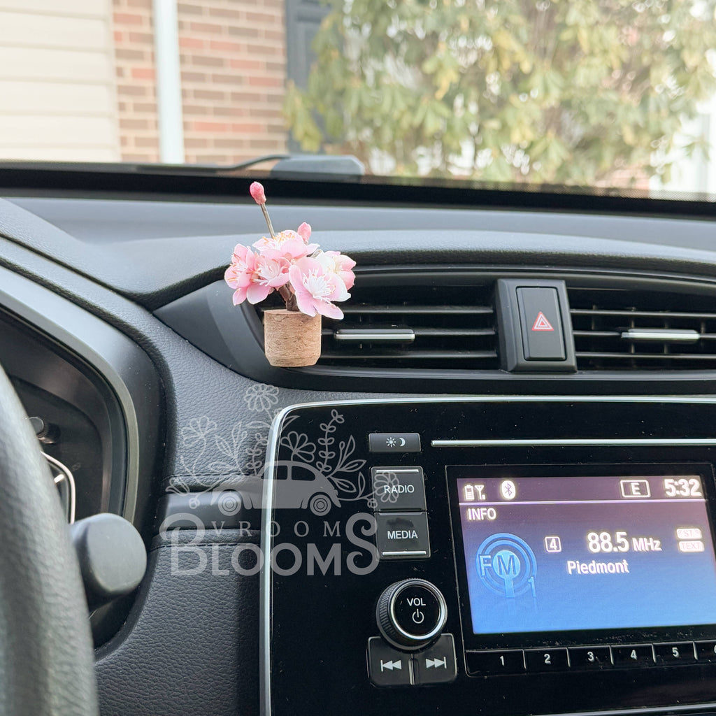 Pink Cherry Blossom Vent Clip Car Air Freshener (Reusable) : Floral & Luxe Random Bestseller