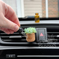 Aqua Succulent Vent Clip Car Air Freshener Diffuser Reusable: Forest Dawn