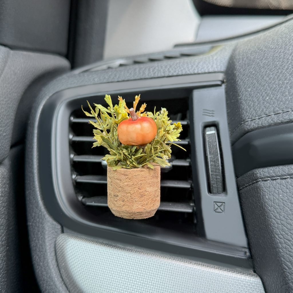 Pumpkin Patch Plant Vent Clip Car Air Freshener Reusable: Fall Fragrance - Random Bestseller