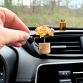 Whimsical Daffodil Vent Clip Car Air Freshener Reusable: Vanilla Bean Cupcake