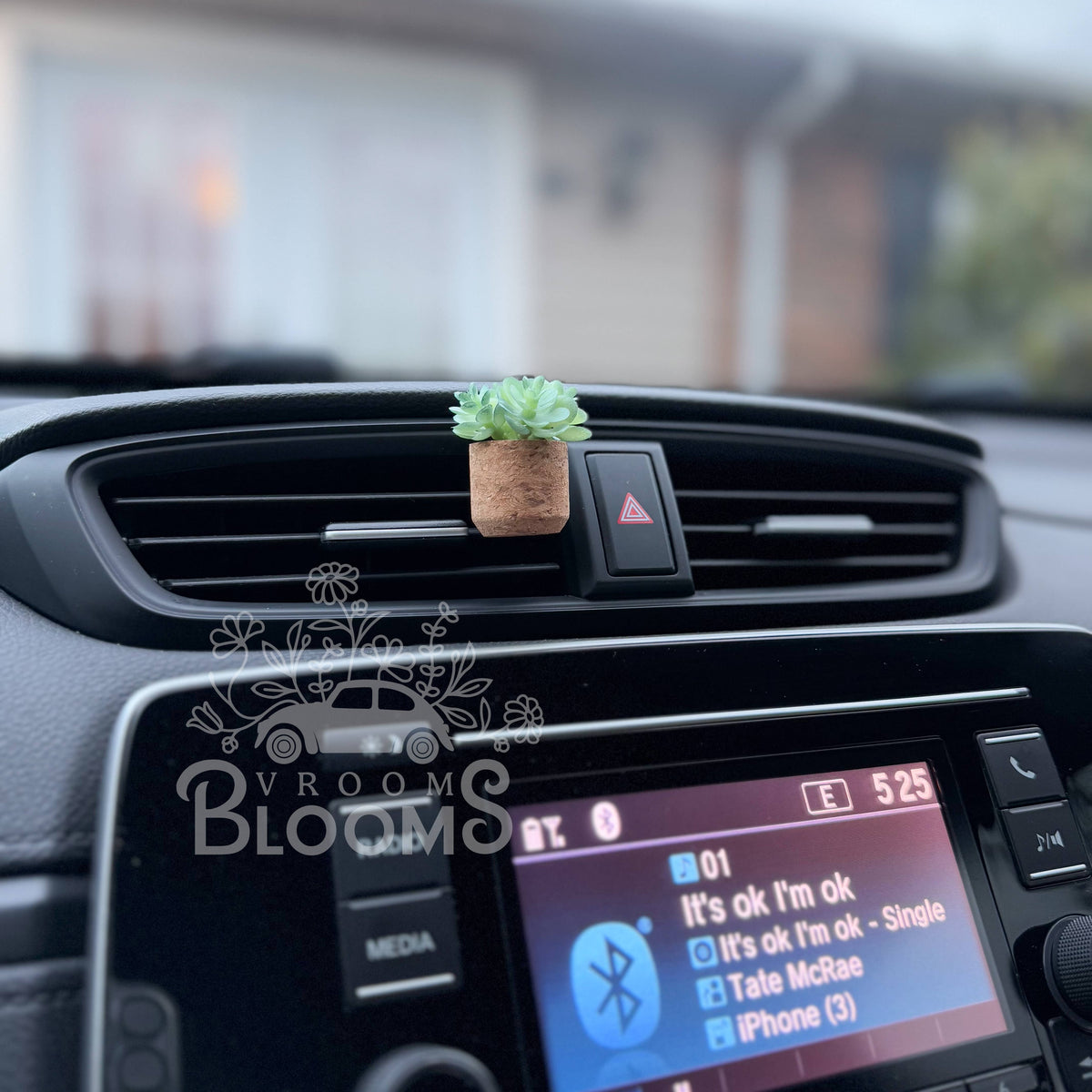 Aqua Succulent Vent Clip Car Air Freshener Diffuser Reusable: Forest Dawn