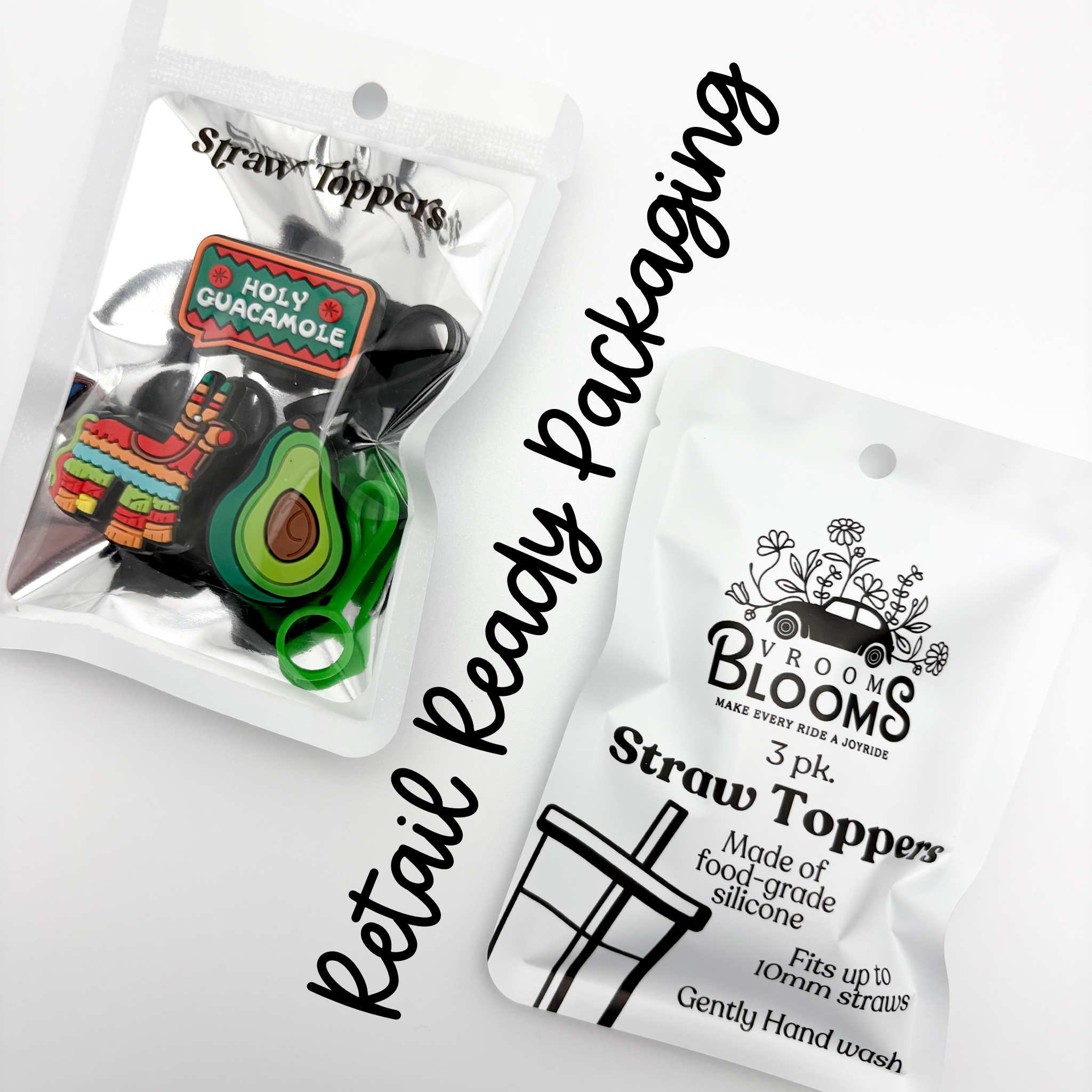 Straw Topper 3 pack - Holy Guacamole, Piñata, Avocado 
