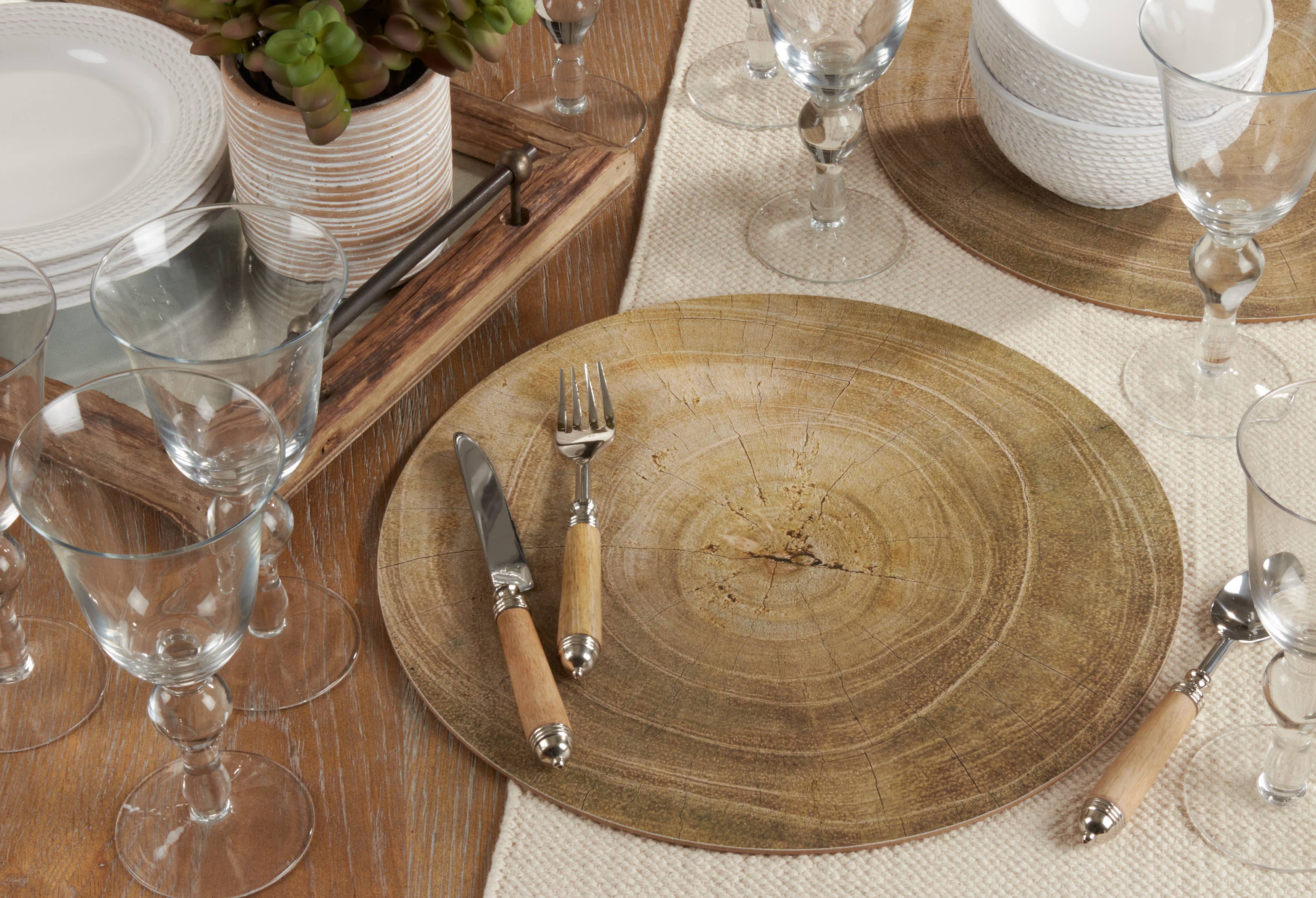Wood Print Placemat: Natural / 15"