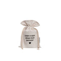 Sorry Birthday Canvas Gift Bag Beige Holds Jar Candle